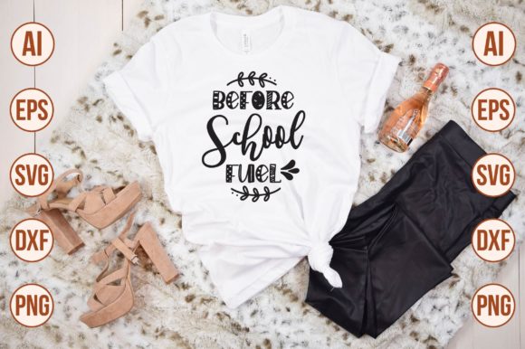 Before School Fuel: A Versatile Graphic Design Asset for T-Shirt Designs