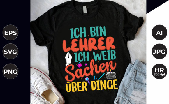 German Teacher Embroidery Design