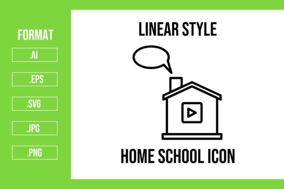 Home School Icon: Graphics and Icons for Branding