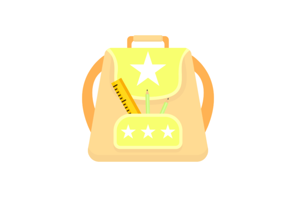 School Backpack Vector-122: Graphics for Local Business Branding