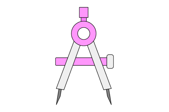 School Compass Tool Fill Line Icon-95: Graphics and Icons for Real Projects