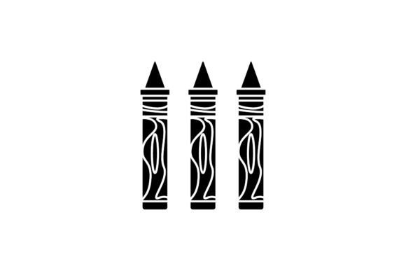 School Crayon Solid Icon-30 Graphics and Icons