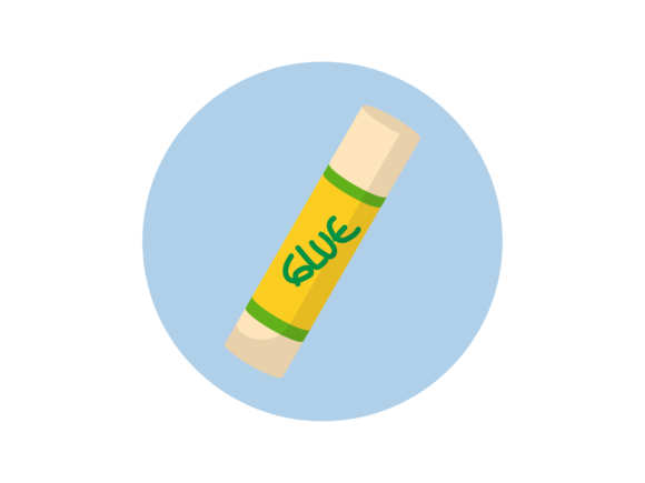 School Glue Stick Graphics for Creative Projects
