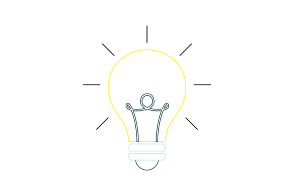 School Light Bulb Color Line Icon-78: Graphics and Icons for Creative Projects