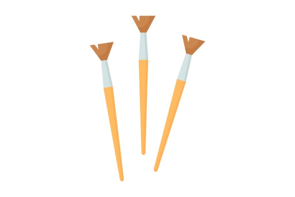 School Paint Brush Vector-123 Graphics