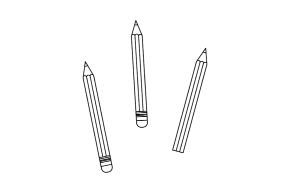 School Pencil Color Line Icon-100: Graphics and Icons for Creative Projects