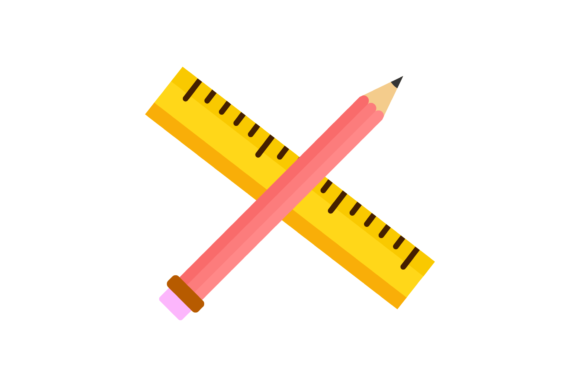 School Pencil Ruler Vector-124